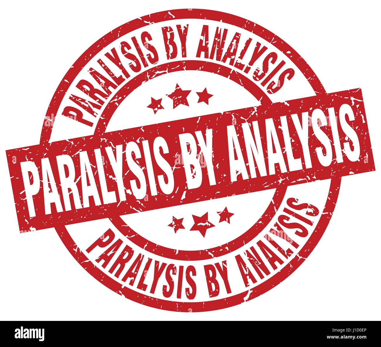 paralysis by analysis round red grunge stamp Stock Vector Image & Art ...