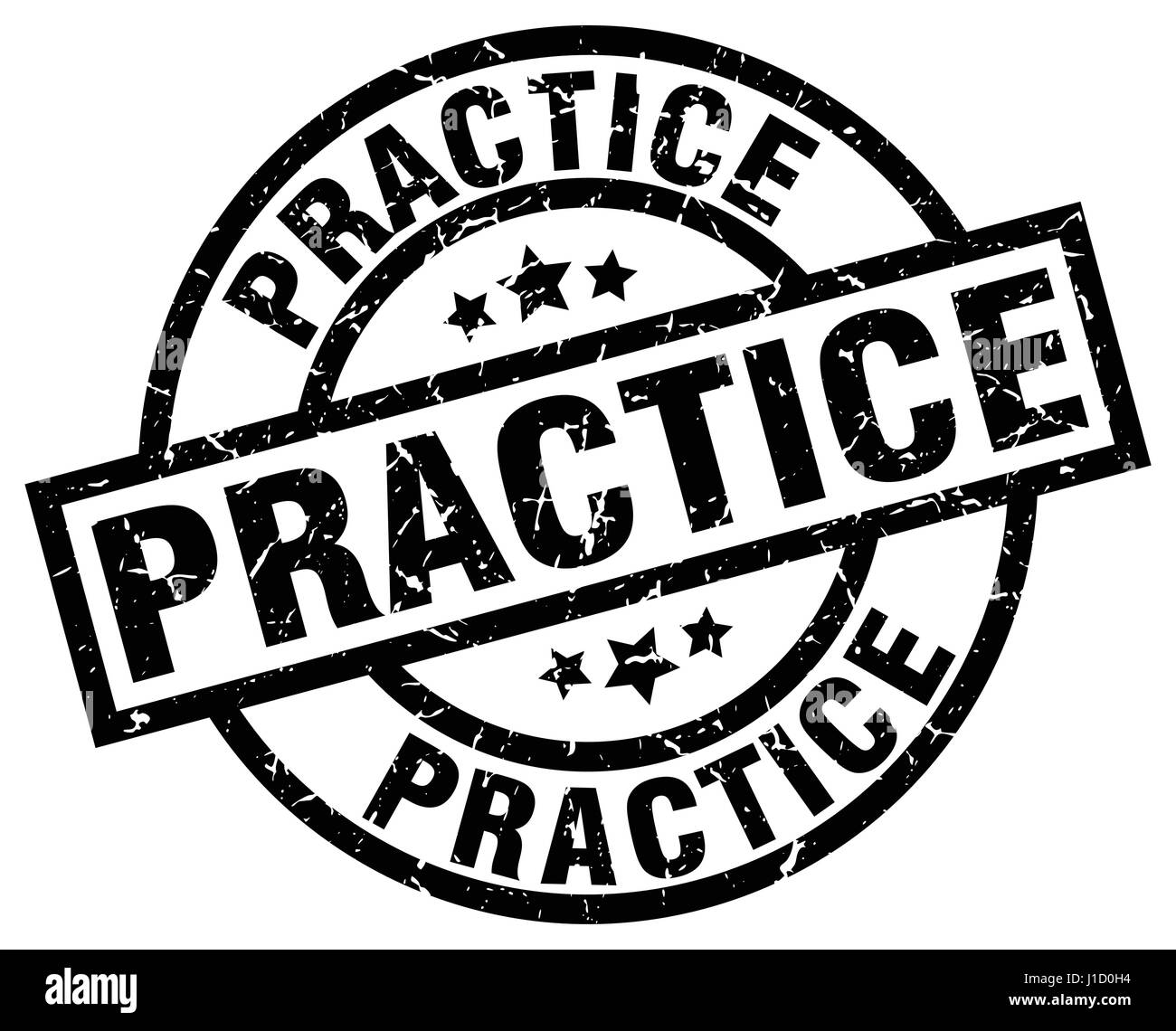 Practice round grunge black Stock Vector Images - Alamy