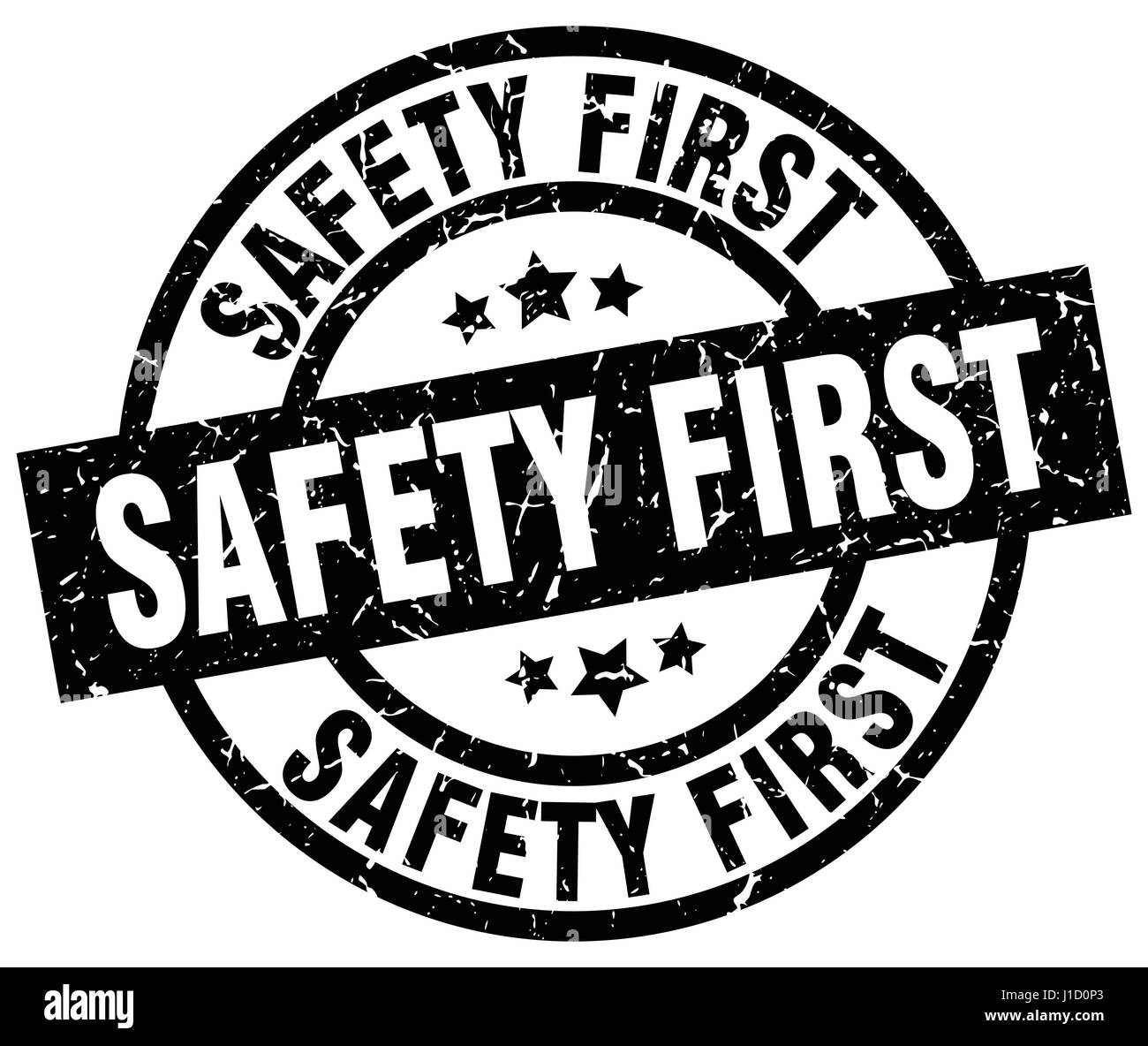 Safety first badge Black and White Stock Photos & Images Alamy