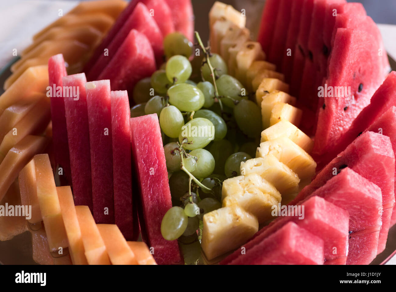 sliced fresh fruit Stock Photo Alamy