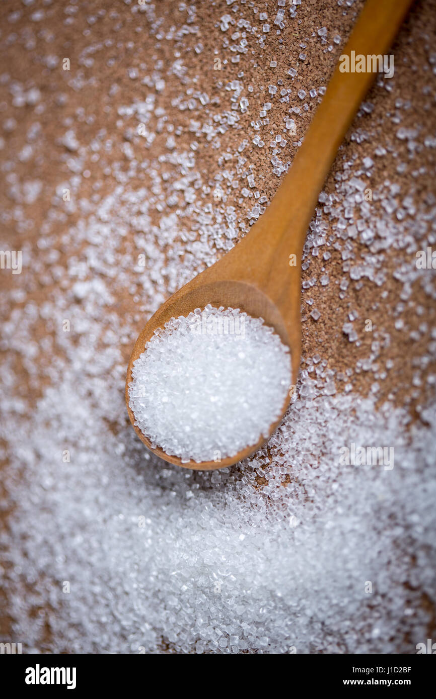 White granulated sugar Stock Photo