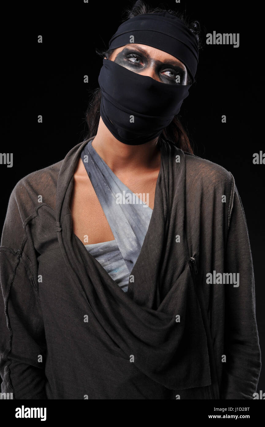 different design costume on warrior woman Stock Photo - Alamy
