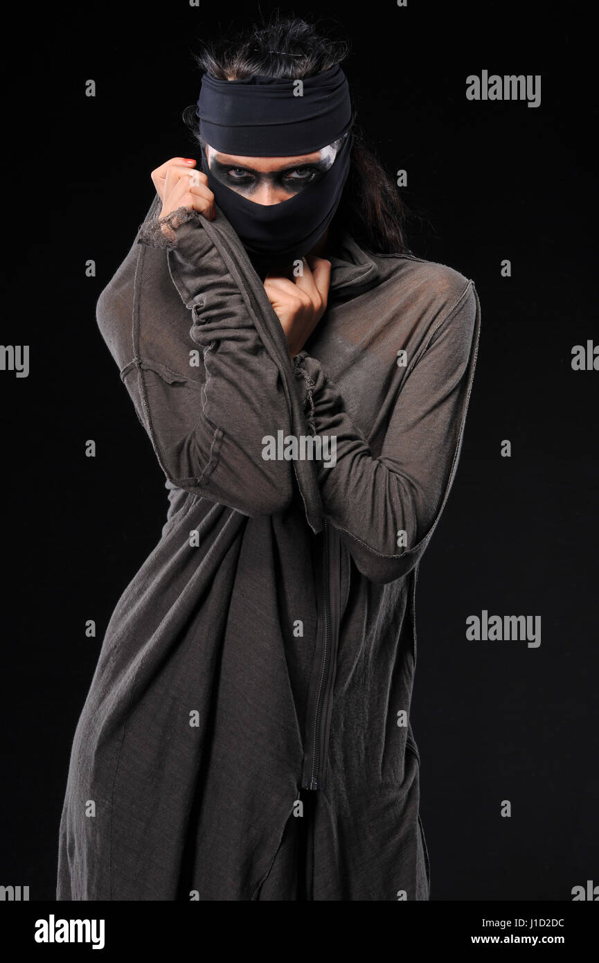different design costume on warrior woman Stock Photo - Alamy