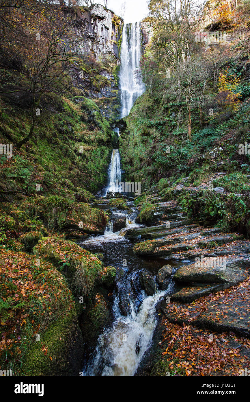 Pistyll Rhaeadr waterfall near LlanrhaeadrymMochnant Powys North