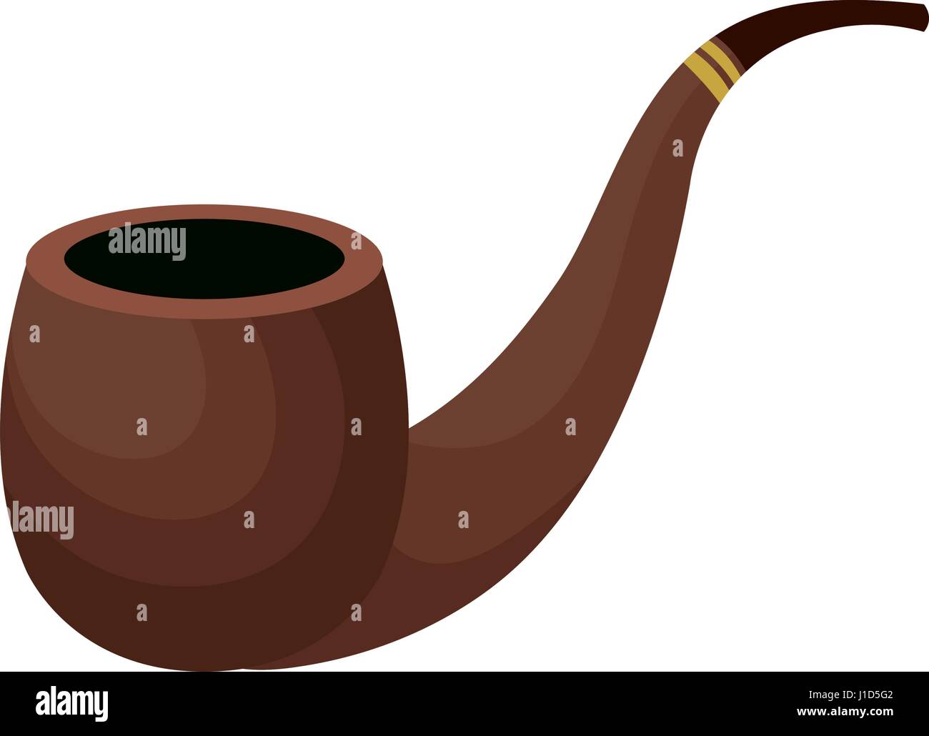 wooden pipe isolated icon Stock Vector Image & Art - Alamy