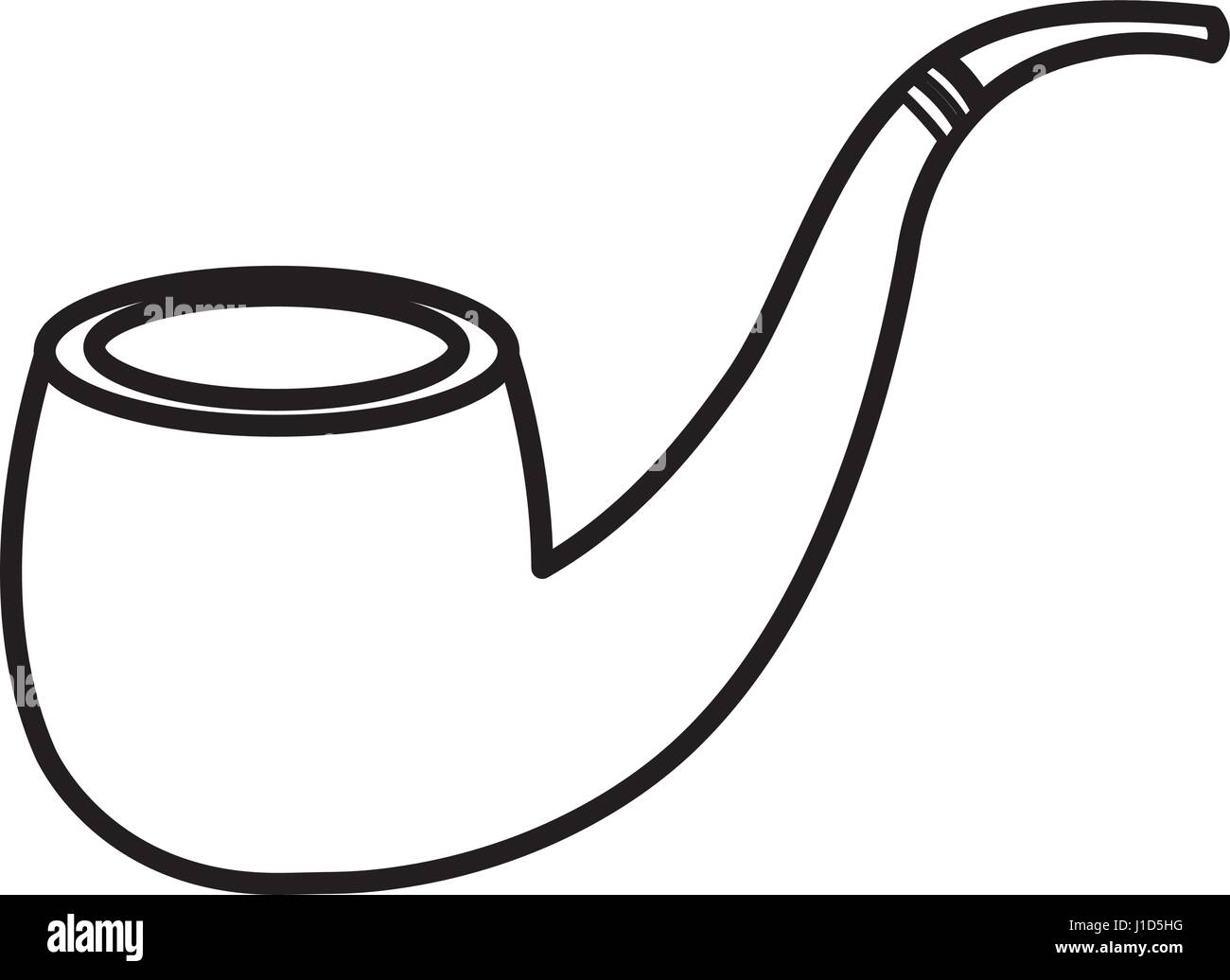 wooden pipe isolated icon Stock Vector Image & Art - Alamy