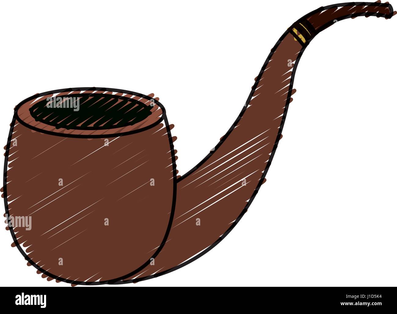 wooden pipe isolated icon Stock Vector Image & Art - Alamy