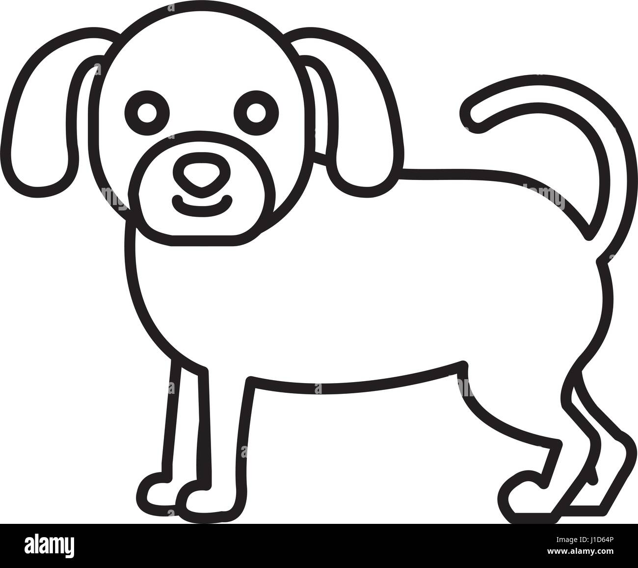 cute dog pet icon Stock Vector Image & Art - Alamy