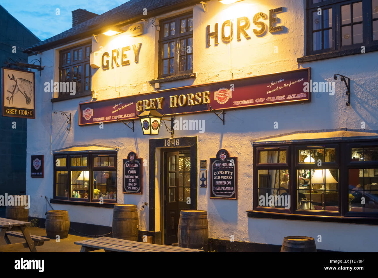 The Grey Horse pub, Consett, Co. Durham, England, UK Stock Photo