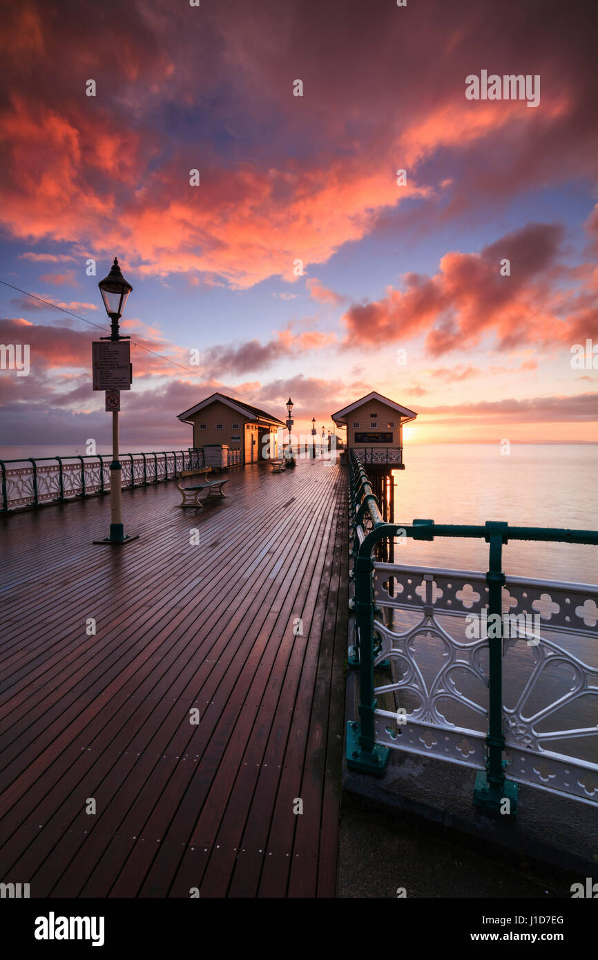 Penarth Pier captured at sunrise Stock Photo Alamy