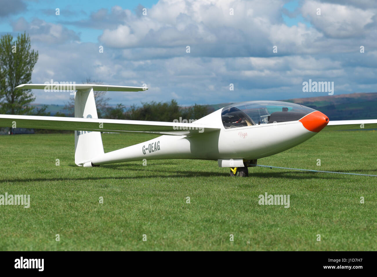 Slingsby T65A Vega single seat glider built in 1979 UK Stock Photo