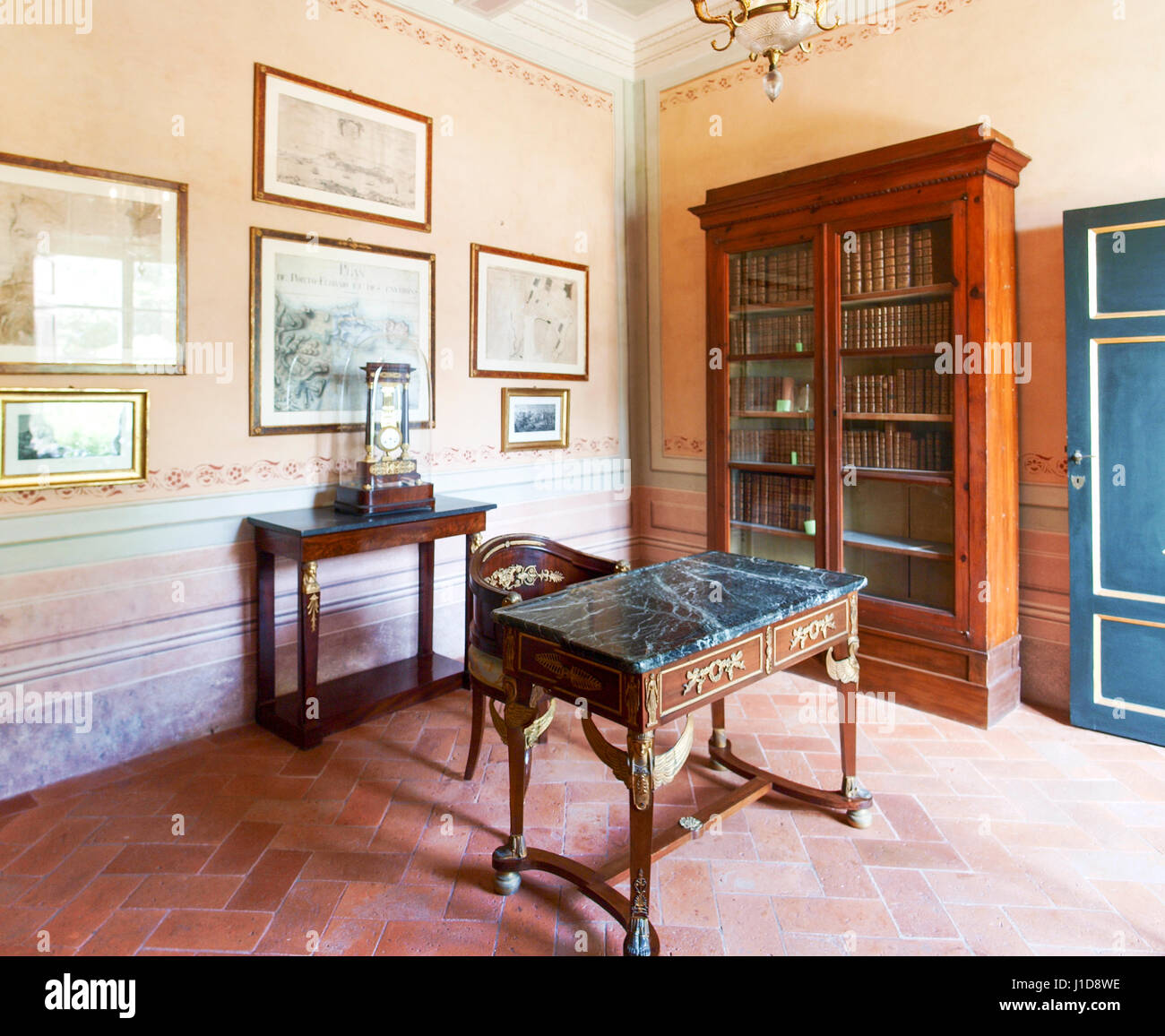 Elba, Italy June 9, 2016 Palazzina dei Mulini Interior view. Known