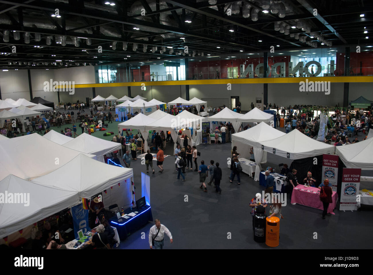 Main hall at the Worldcon / Loncon Science fiction convention Stock