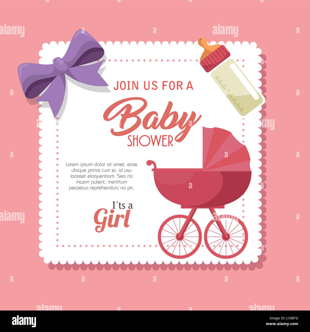 baby shower invitation card Stock Vector Image & Art Alamy