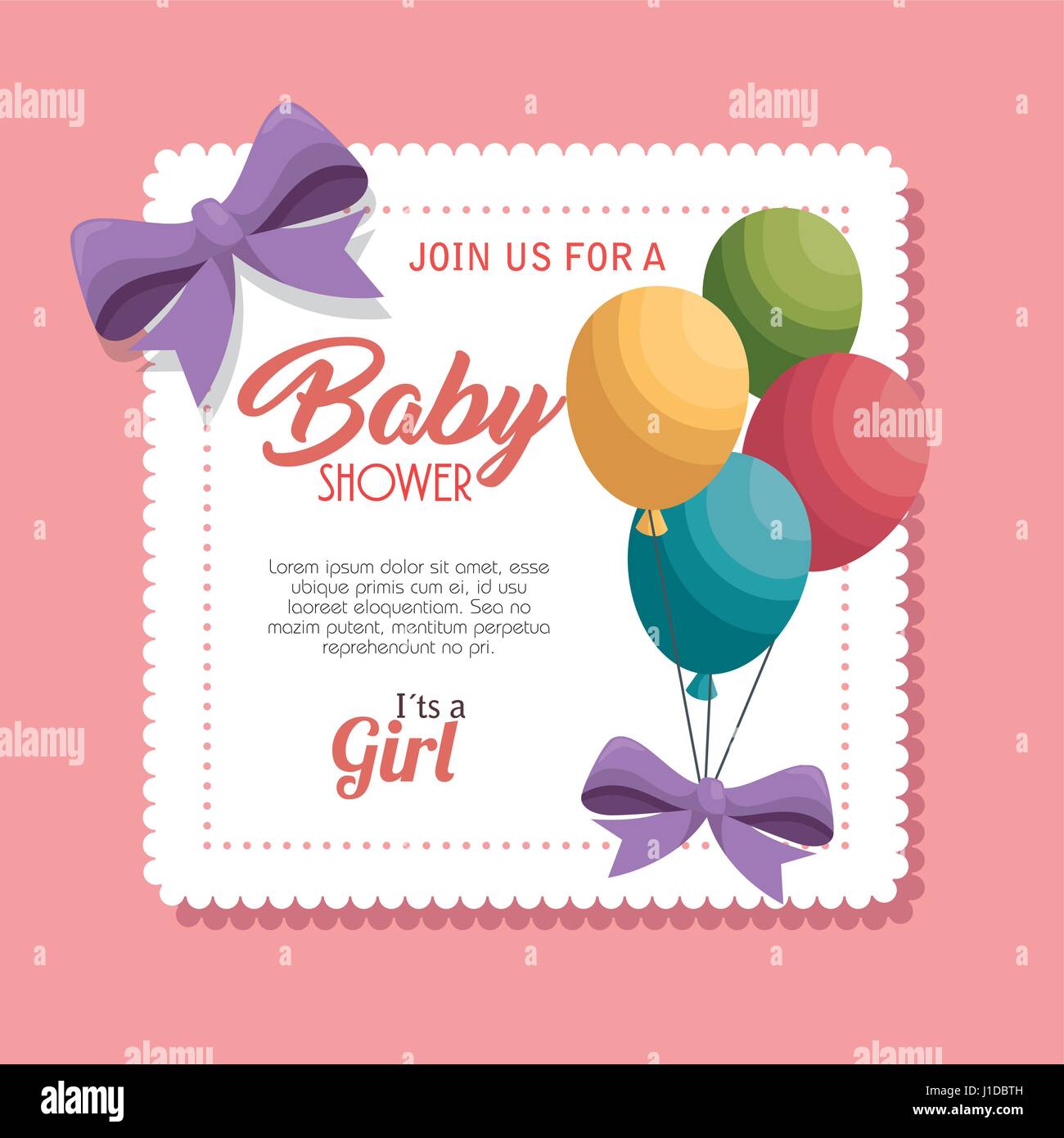 baby shower invitation card Stock Vector Image & Art Alamy