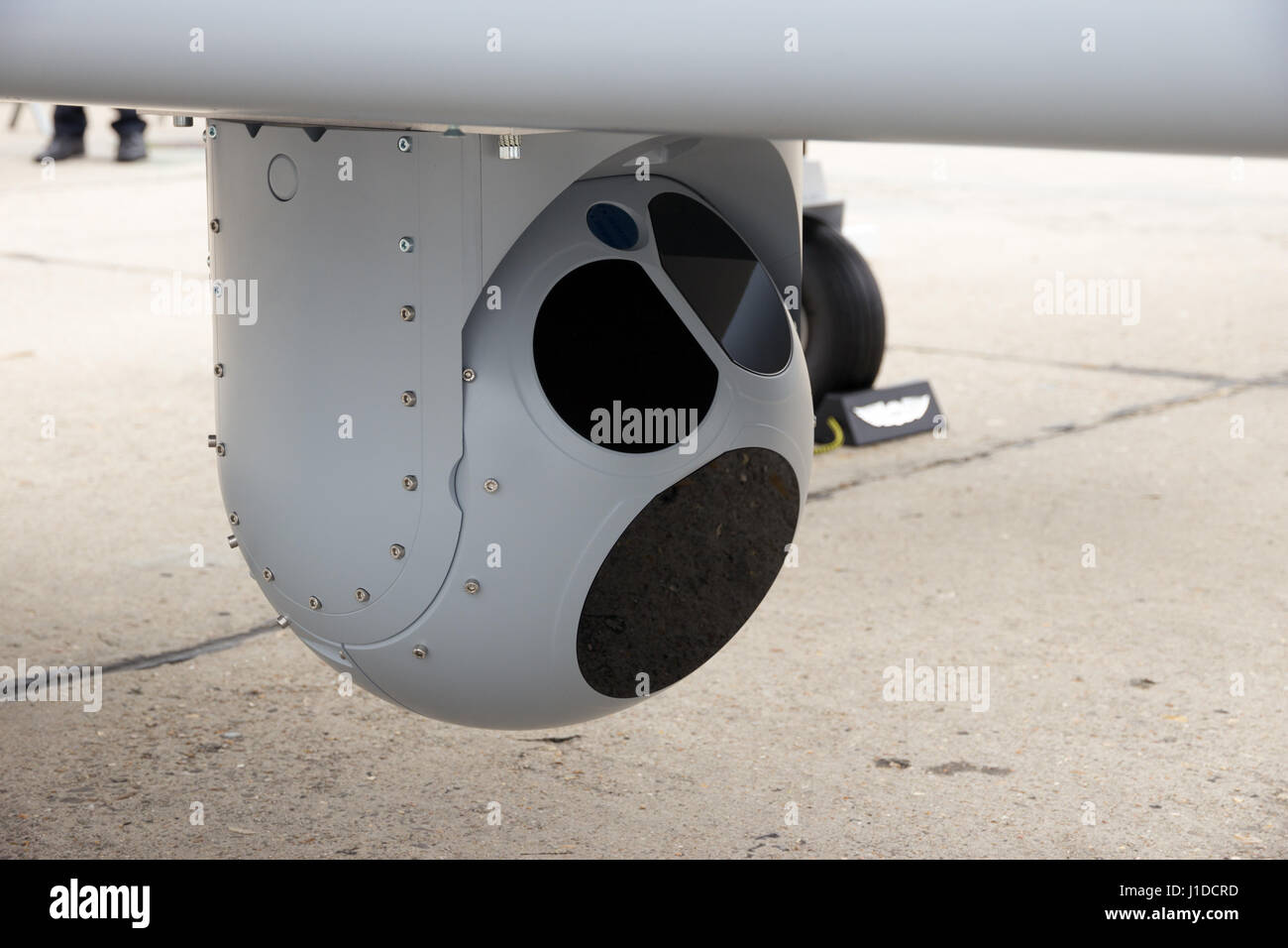 Camera mounted on a UAV drone Stock Photo