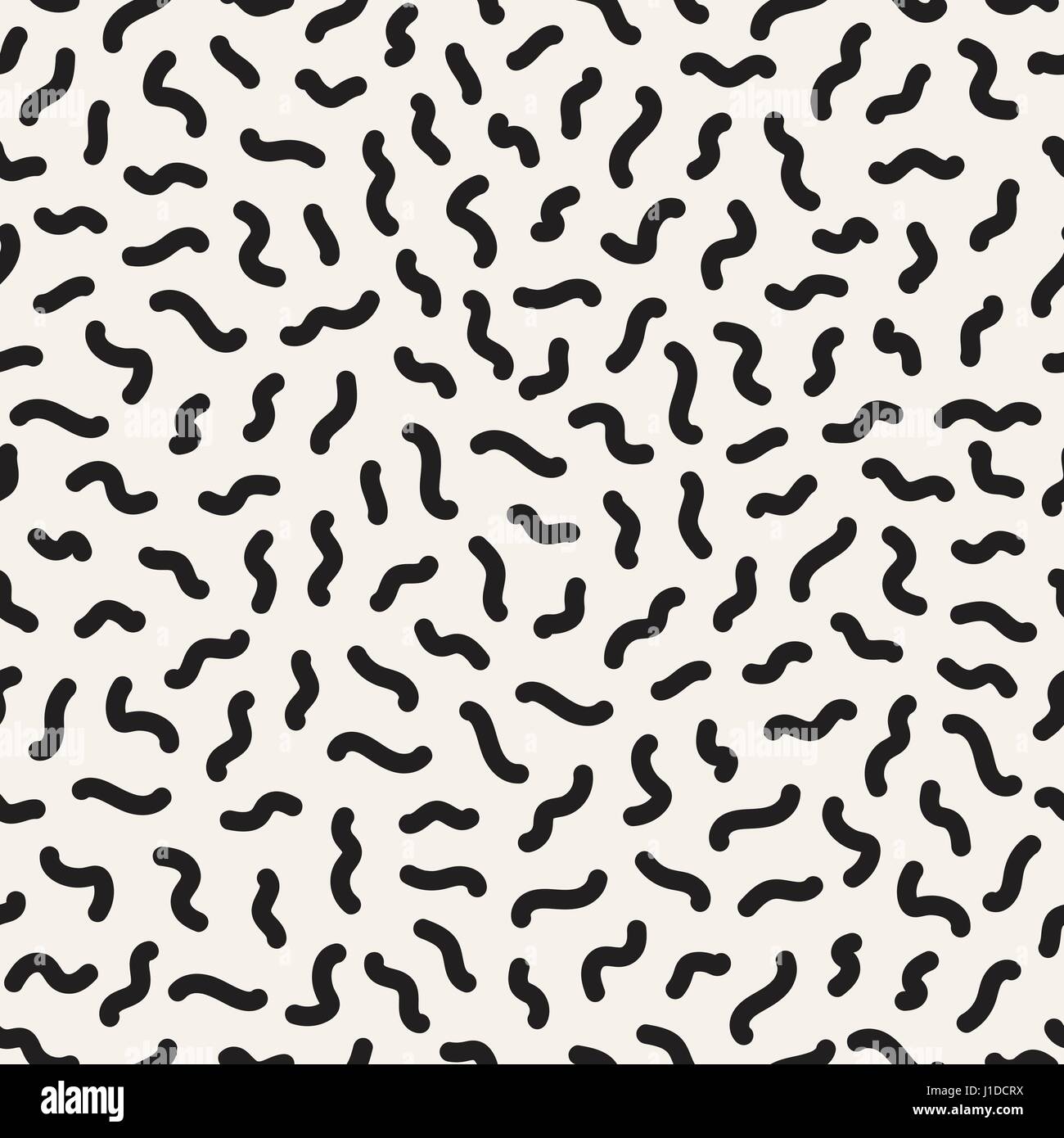 Retro geometric line shapes seamless patterns. Hipster fashion 80-90s ...