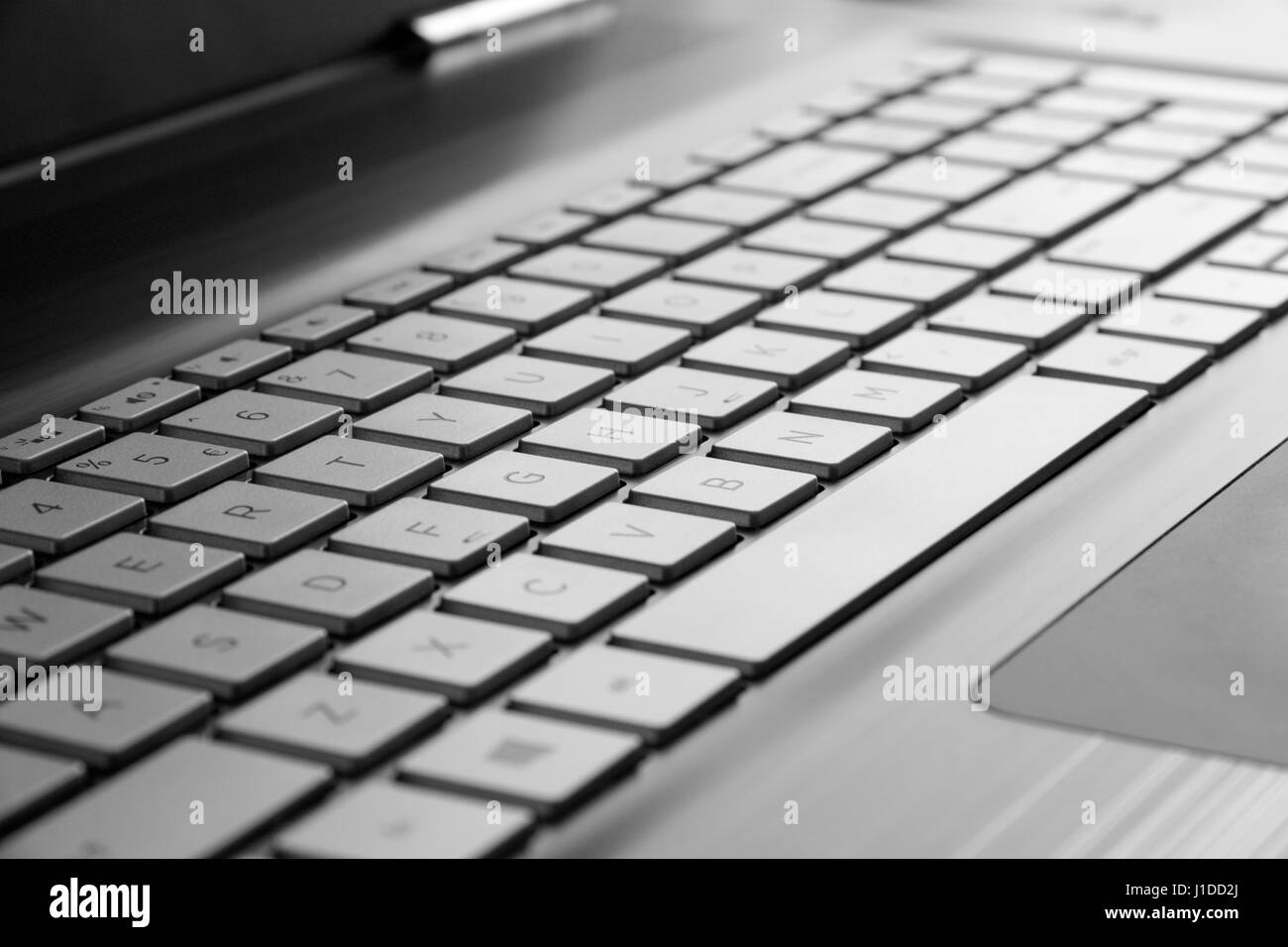 Laptop keyboard close-up Stock Photo