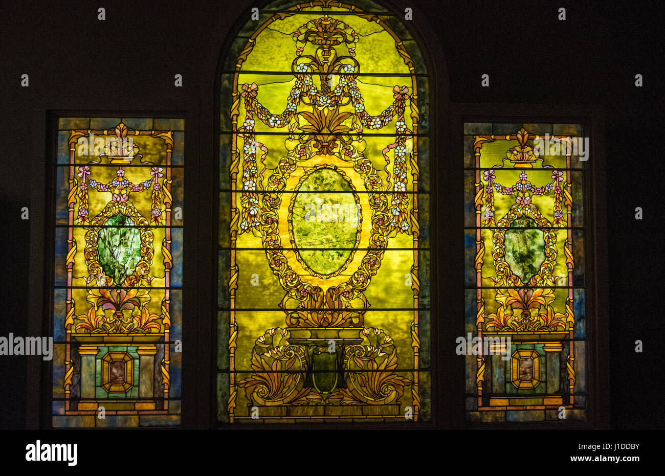 Winter Park Florida Charles Hosmer Morse Museum of American Art Tiffany stained glass museum Stock Photo