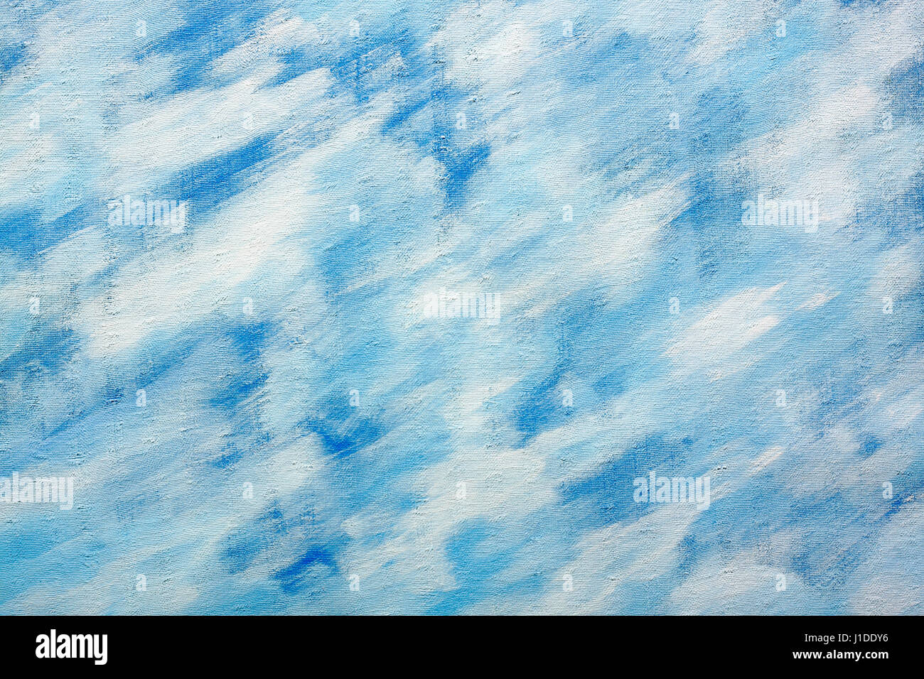 Empty abstract acrylic brush strokes painted canvas Stock Photo