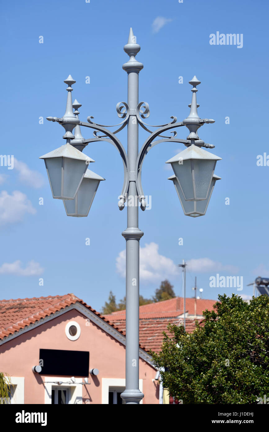 Lampost in Nafplio town, Peloponnese, Greece Stock Photo
