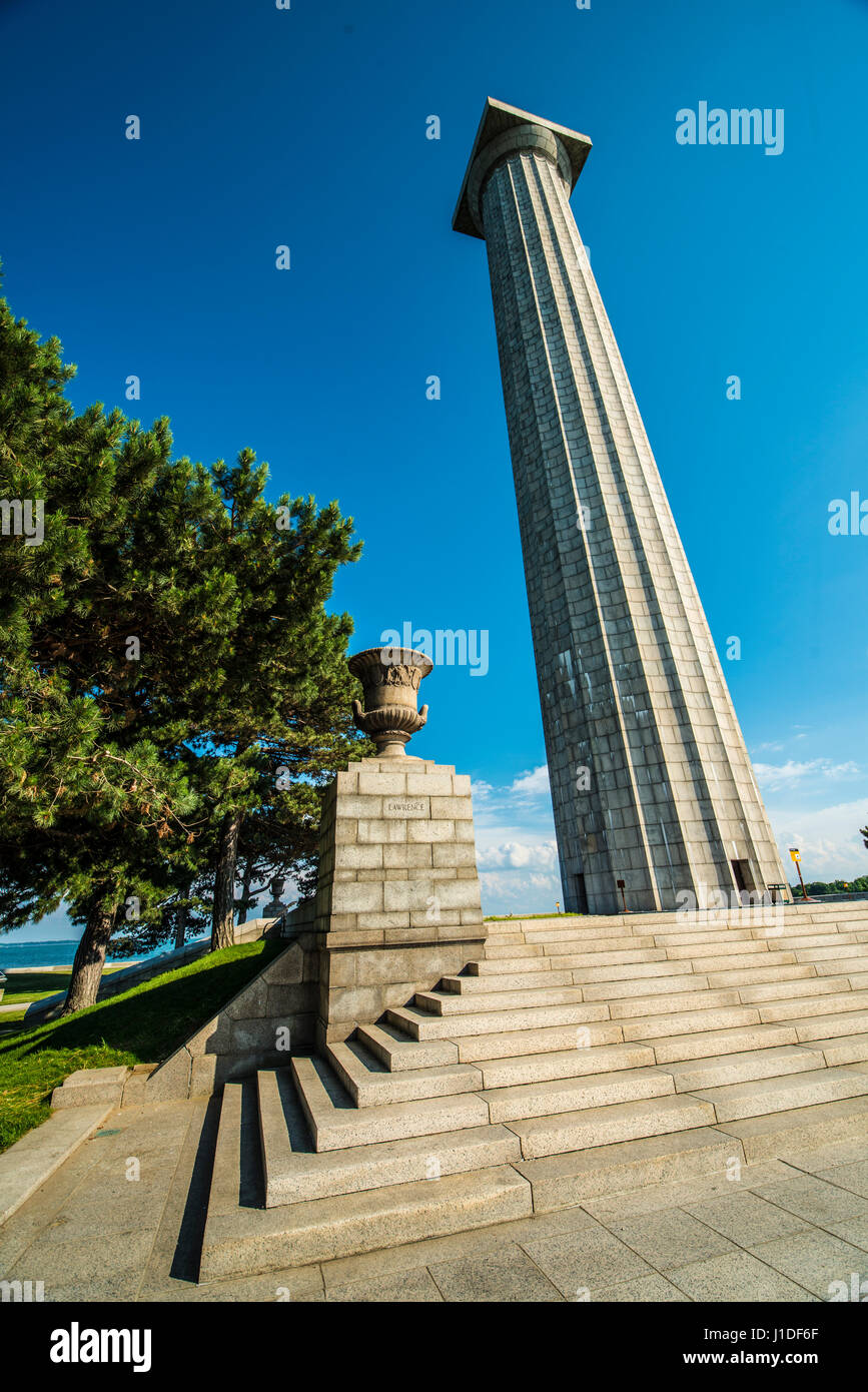 commodore Perry's monument on Put-in-bay Ohio Stock Photo