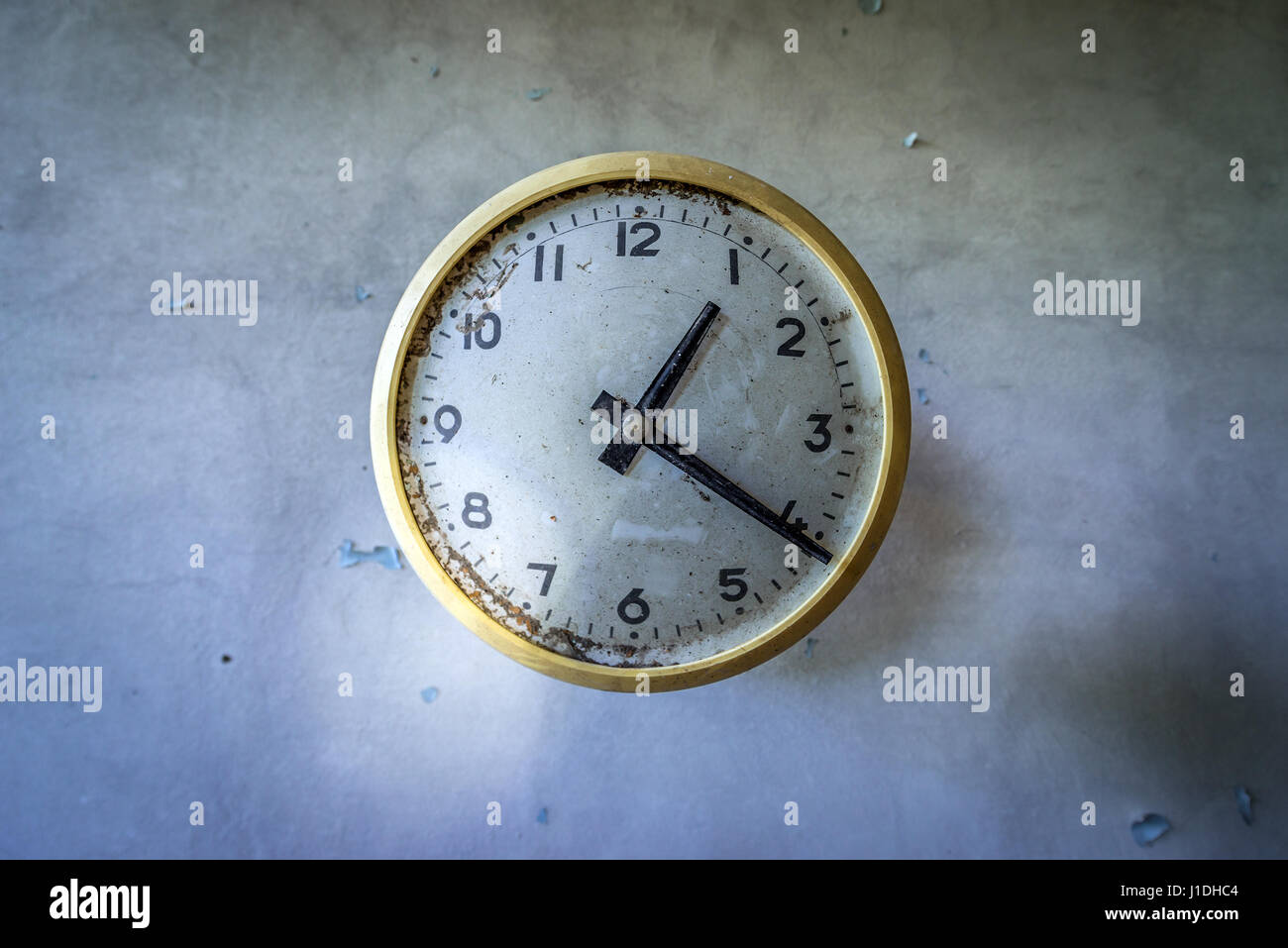 Old clock in abandoned Jupiter Factory in Pripyat ghost town of ...