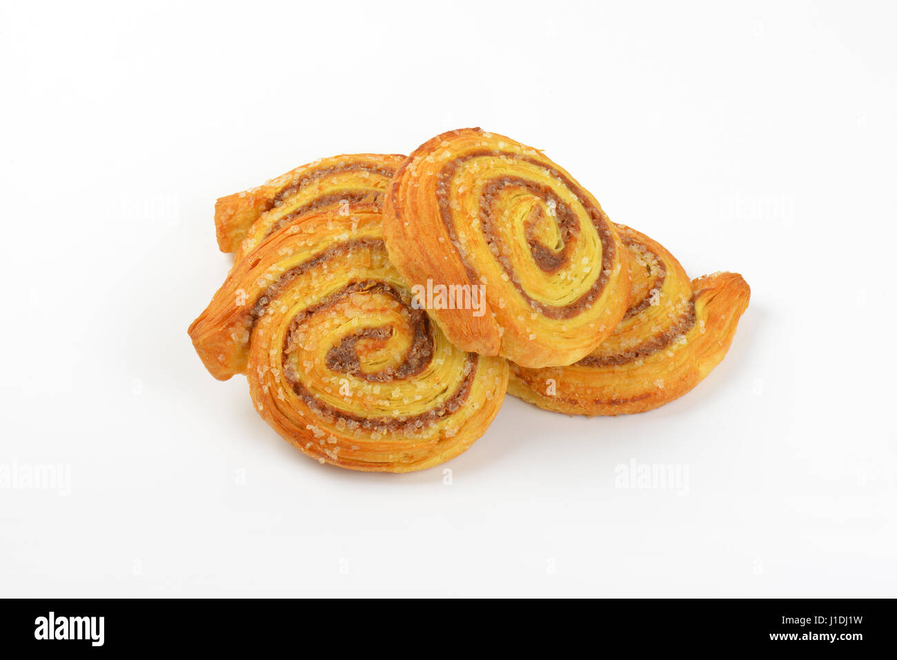 sweet cinnamon rolls on white background Stock Photo - Alamy