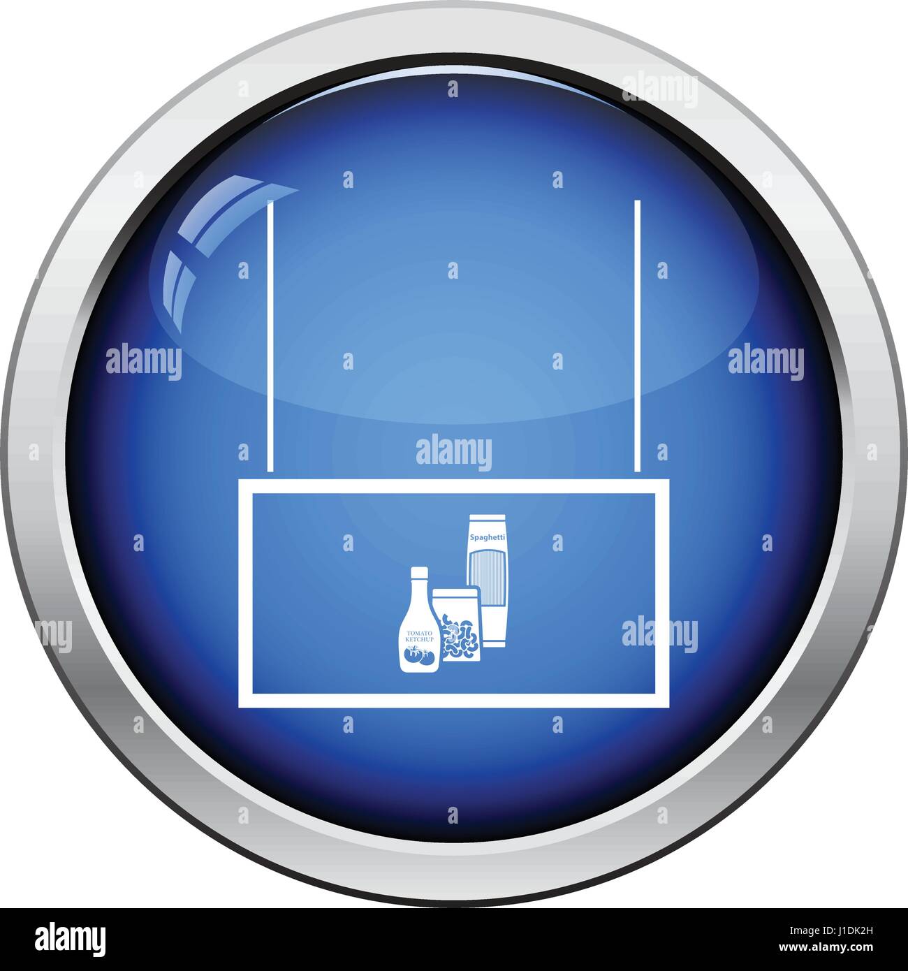 Grocery market department icon. Glossy button design. Vector ...