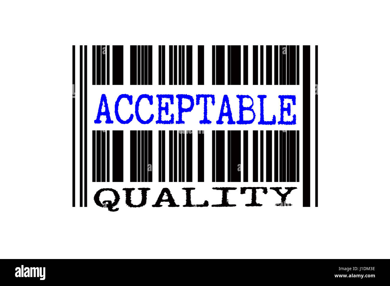 bar code with conceptual text isolated white background Stock Photo - Alamy