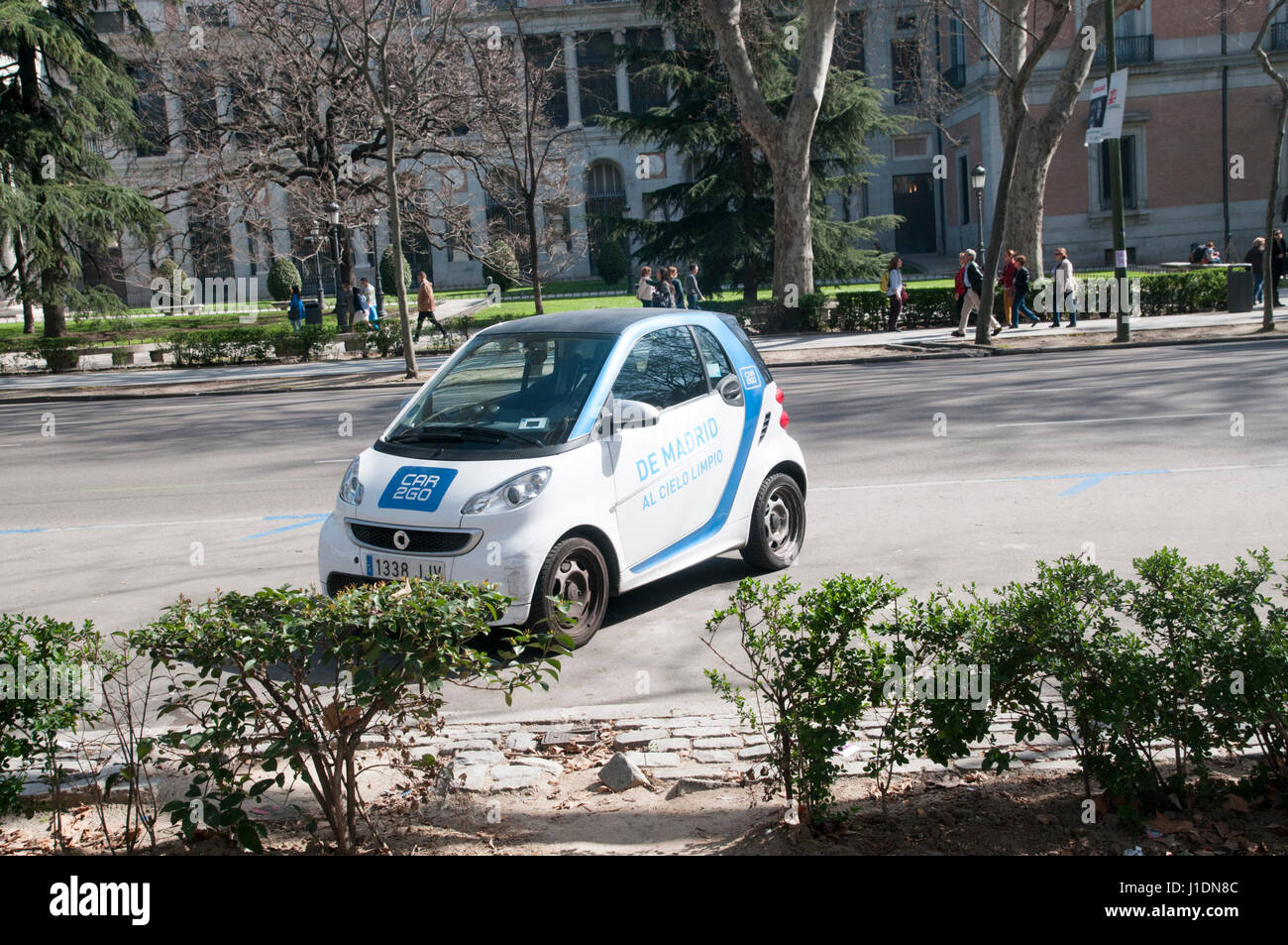 CAR2GO smart car, car sharing, Madrid, Spain Stock Photo