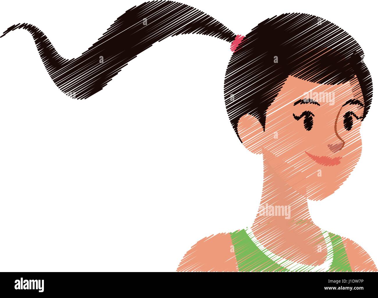 young pretty woman face icon image Stock Vector Image & Art - Alamy