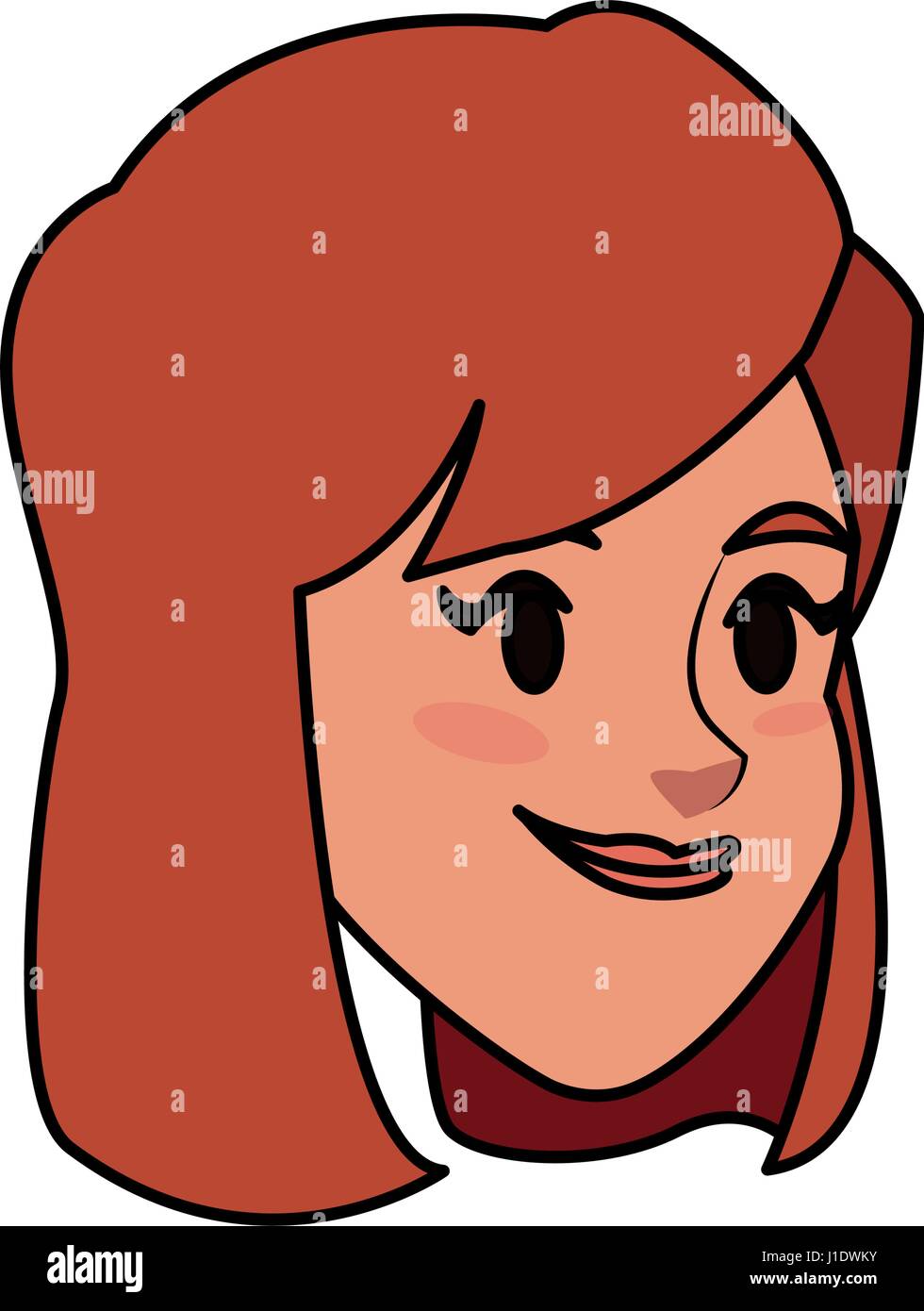 young pretty woman face icon image Stock Vector Image & Art - Alamy