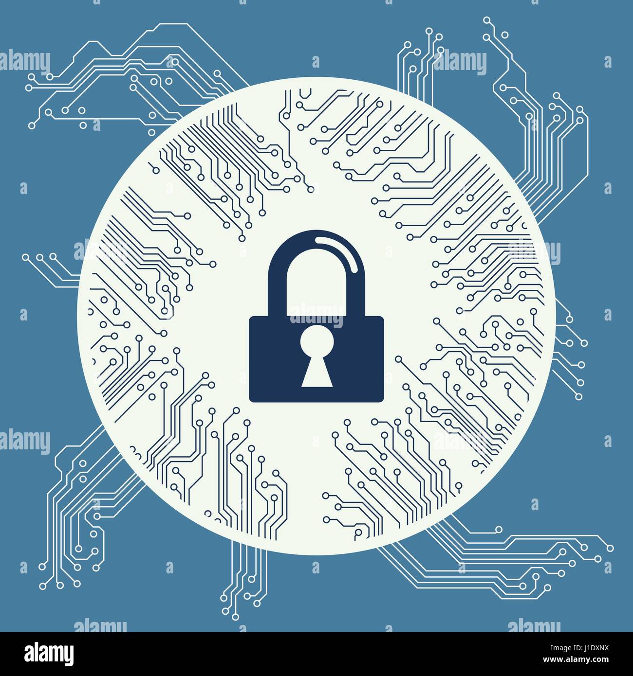 Cyber security design vector illustration graphic Stock Vector
