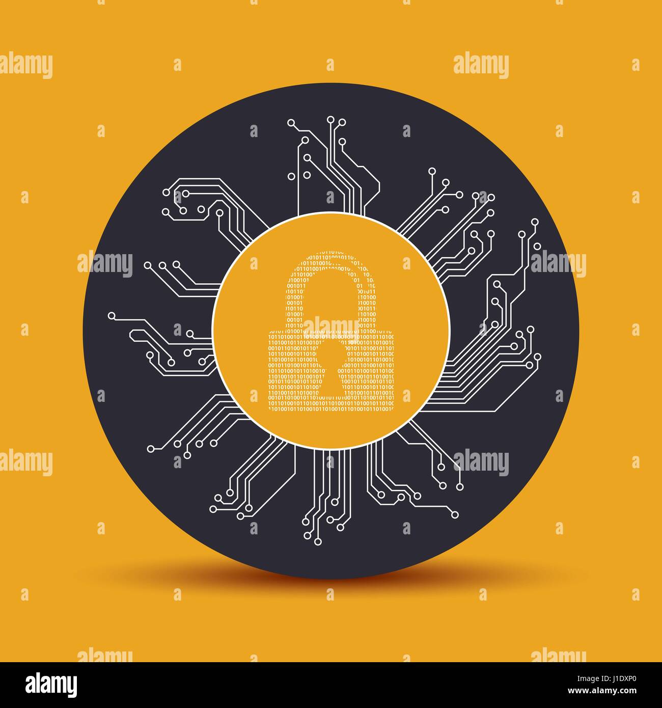 Cyber security design vector illustration graphic Stock Vector