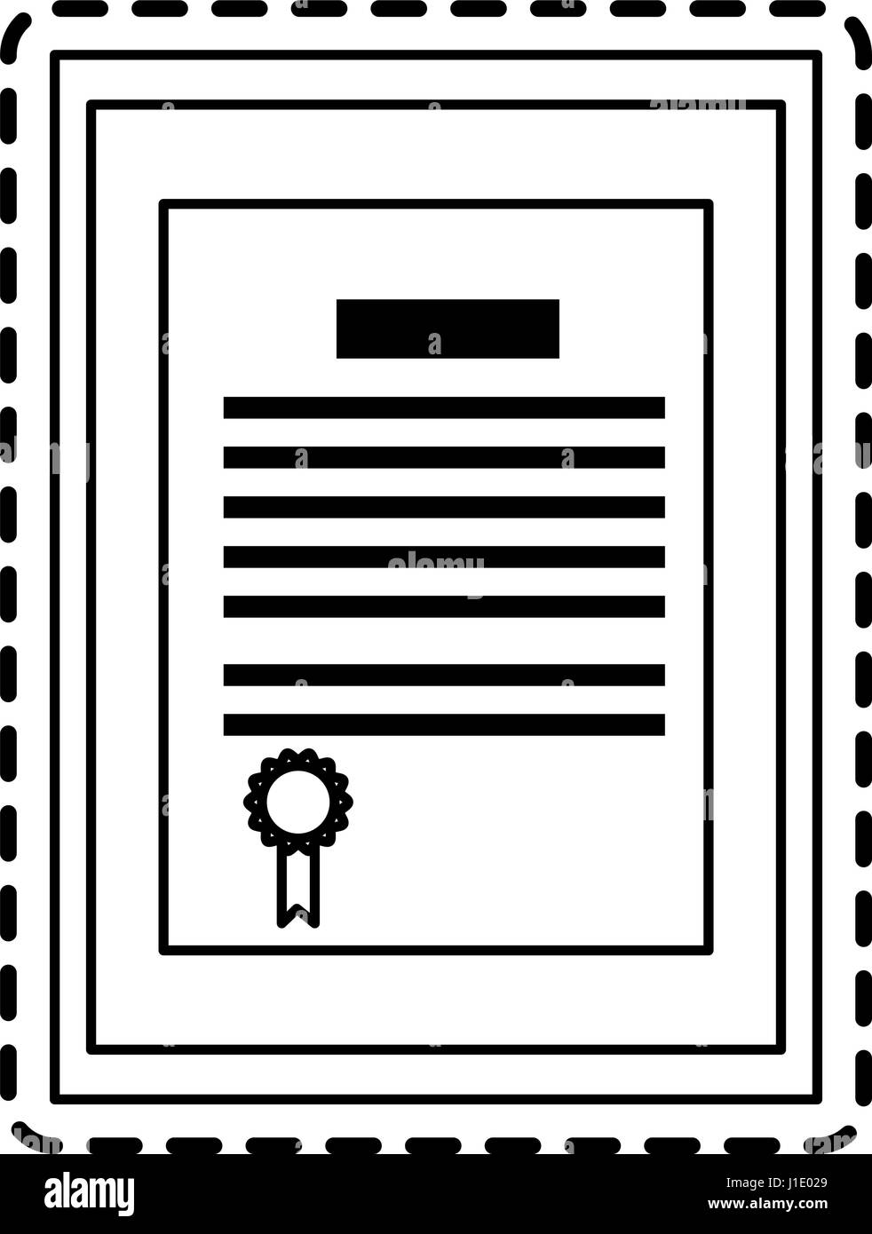 Diploma certificate icon image Black and White Stock Photos & Images ...