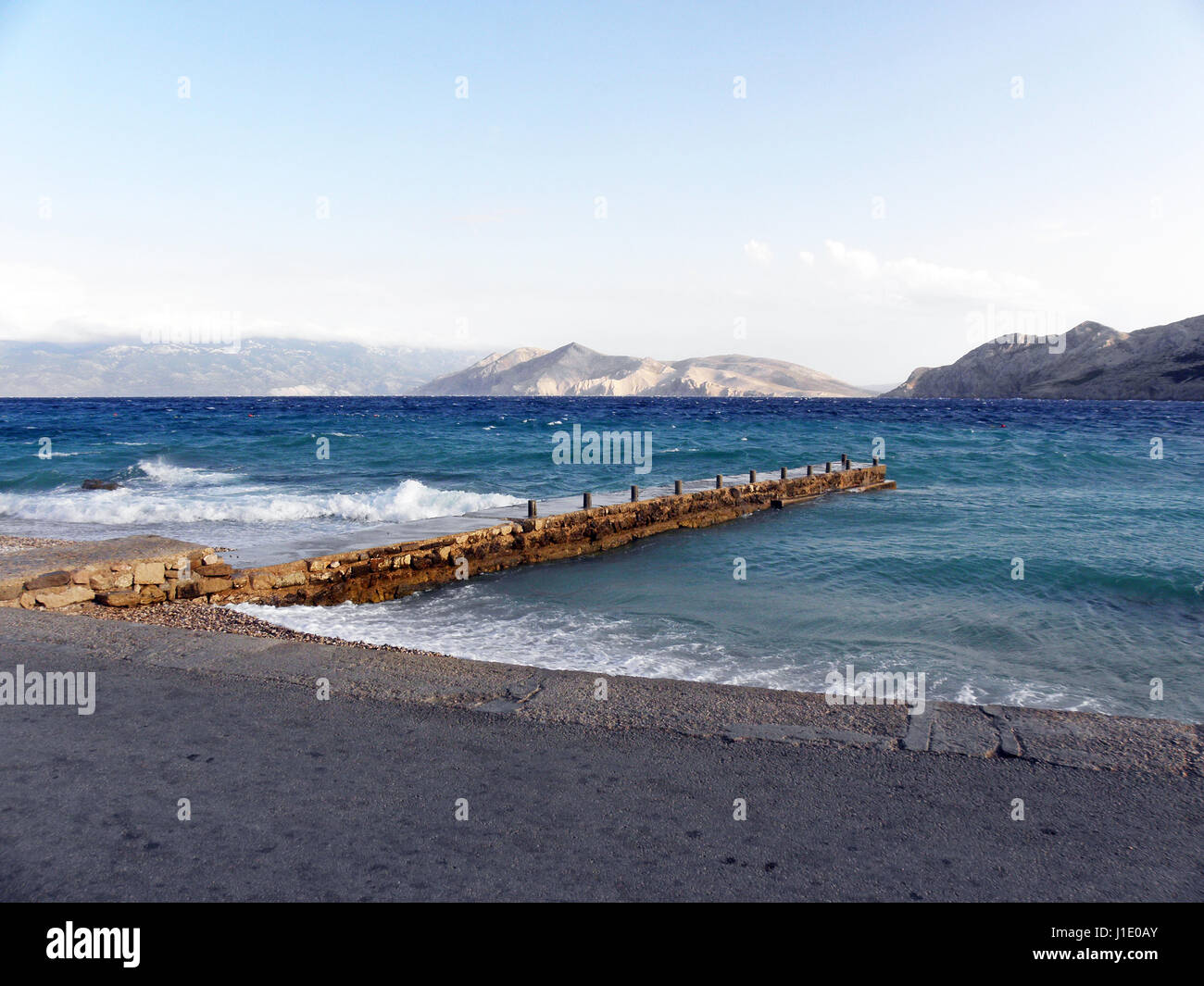 Baska,island Krk,storm arriving,Adriatic coast,Croatia,Europe,8 Stock Photo