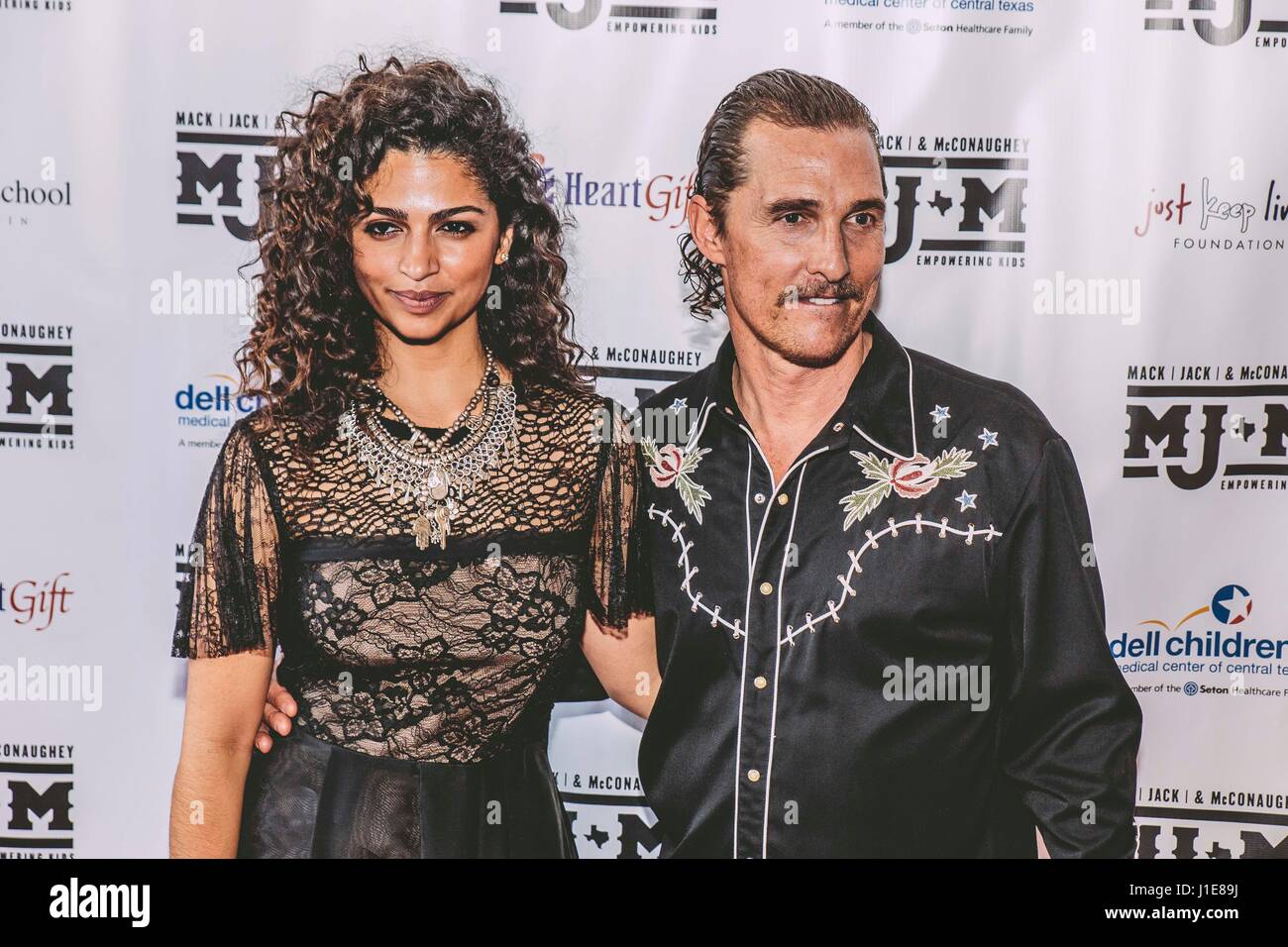 Austin, USA. 20th Apr, 2017. Camila Alves, Matthew McConaughey arrive at the 2017 Mack, Jack & McConaughey on April 20, 2017 in Austin, Texas. Credit: The Photo Access/Alamy Live News Stock Photo