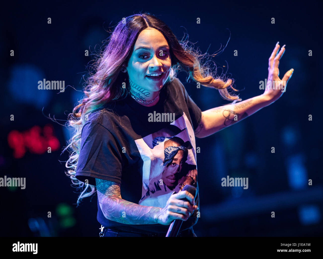 Las Vegas, Nevada, USA. 20th Apr, 2017. Kehlani Ashley Parrish AKA KEHLANI performs at Brooklyn Bowl Las Vegas at The Linq Promenade in Las Vegas, NV on April  20, 2017. Credit: Erik Kabik Photography/ MediaPunch Credit: MediaPunch Inc/Alamy Live News Stock Photo