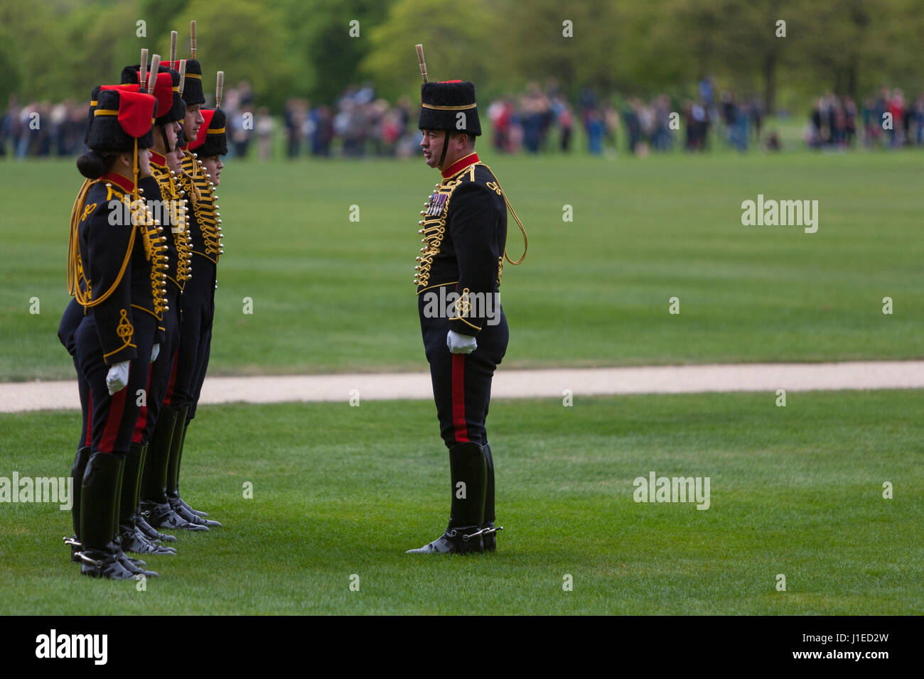 Queen’s Birthday Gun Salute, 21 April, 2017. Hyde Park, London UK