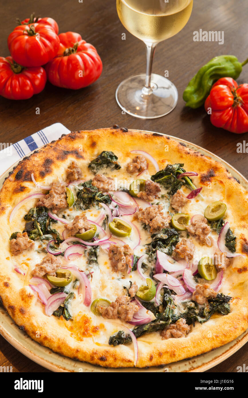 fennel sausage pizza Stock Photo Alamy