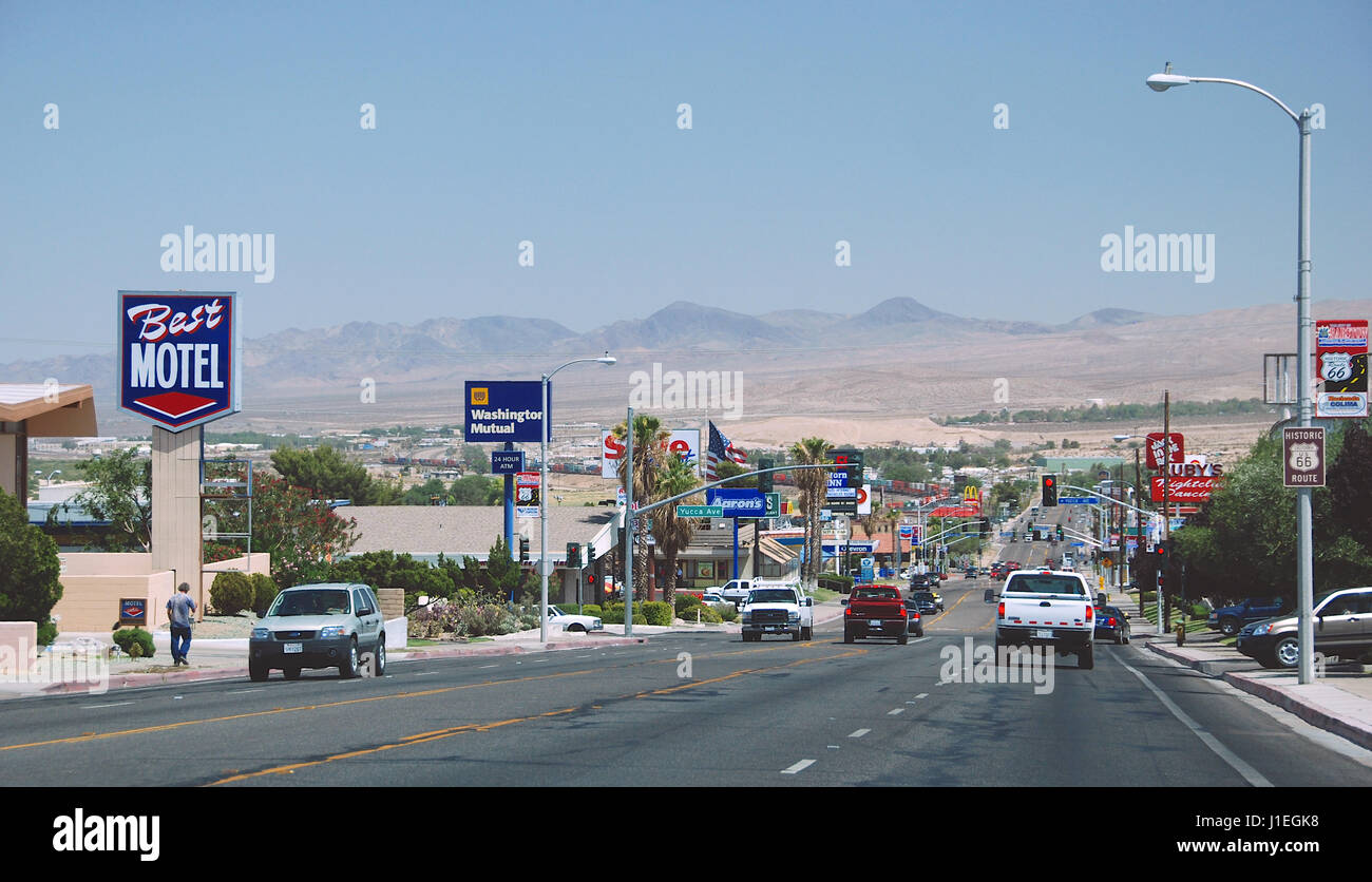 Route 66 through Barstow, San Bernardino County, California, USA Stock  Photo - Alamy
