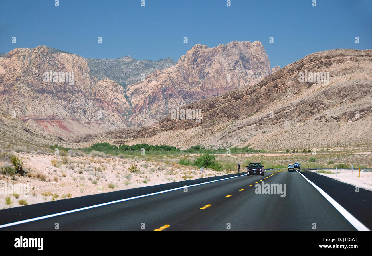 Blue Diamond Road in Nevada, USA Stock Photo Alamy