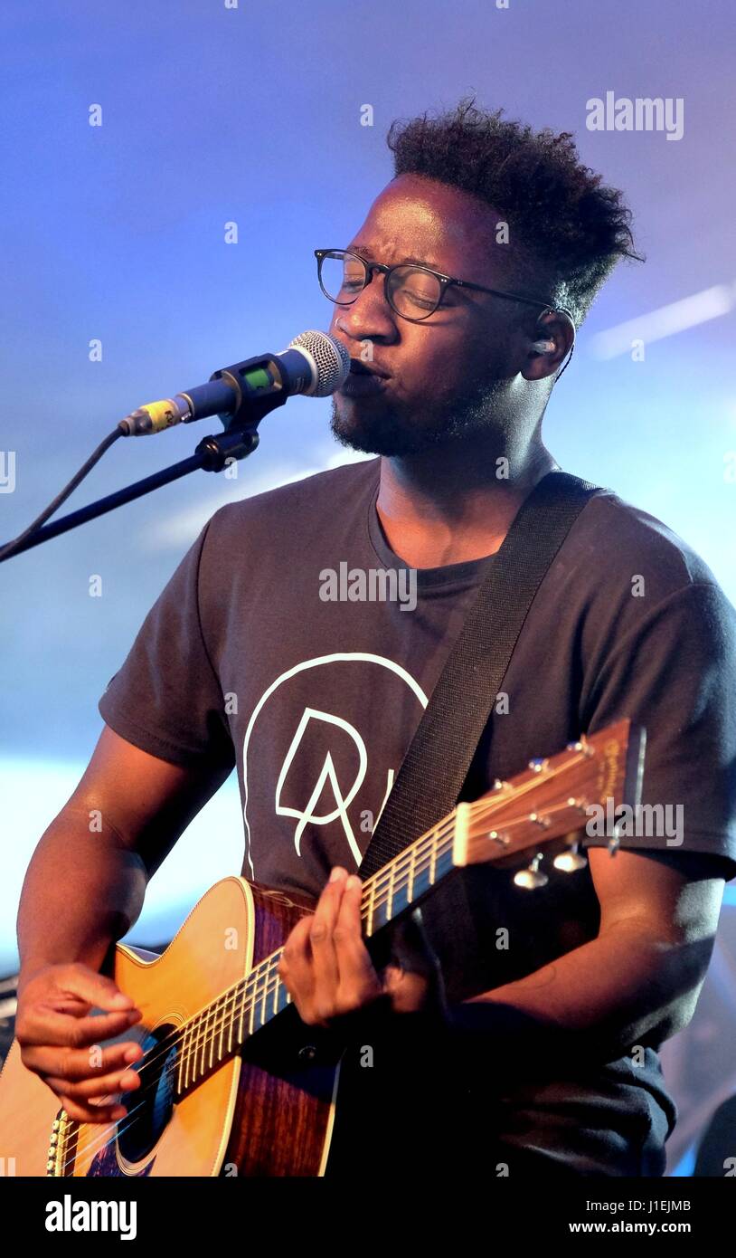 Kelvin Jones aka Tinashe Mupani performing at Cornbury Festival, Oxfordshire, UK Stock Photo