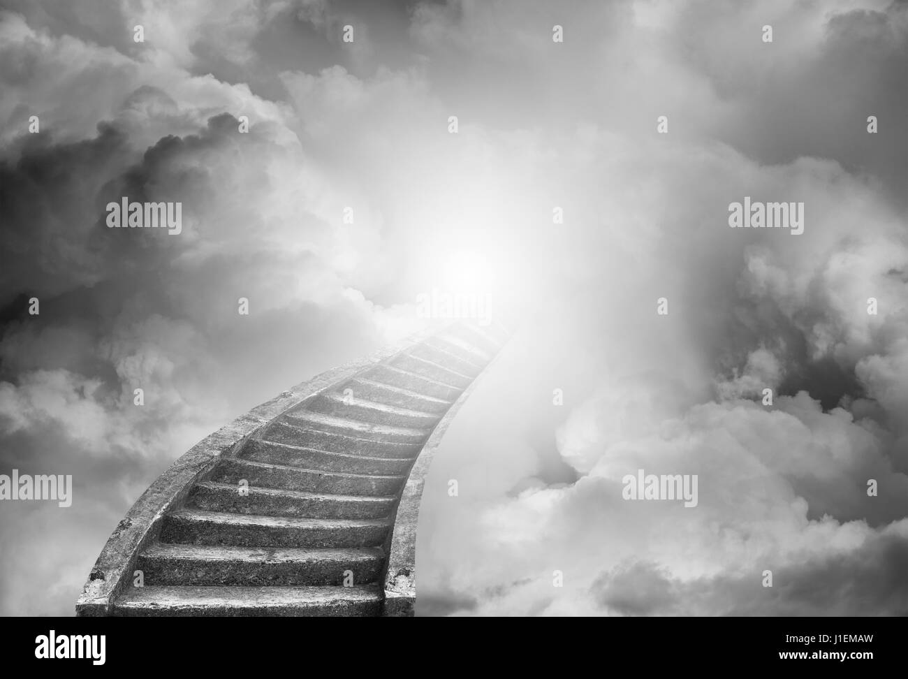 Spiritual spirituality heavenly Black and White Stock Photos & Images ...