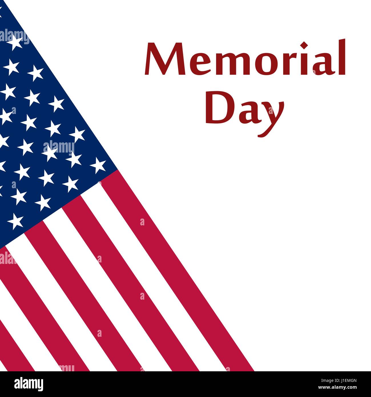 Memorial Day in the United States. Stock Vector