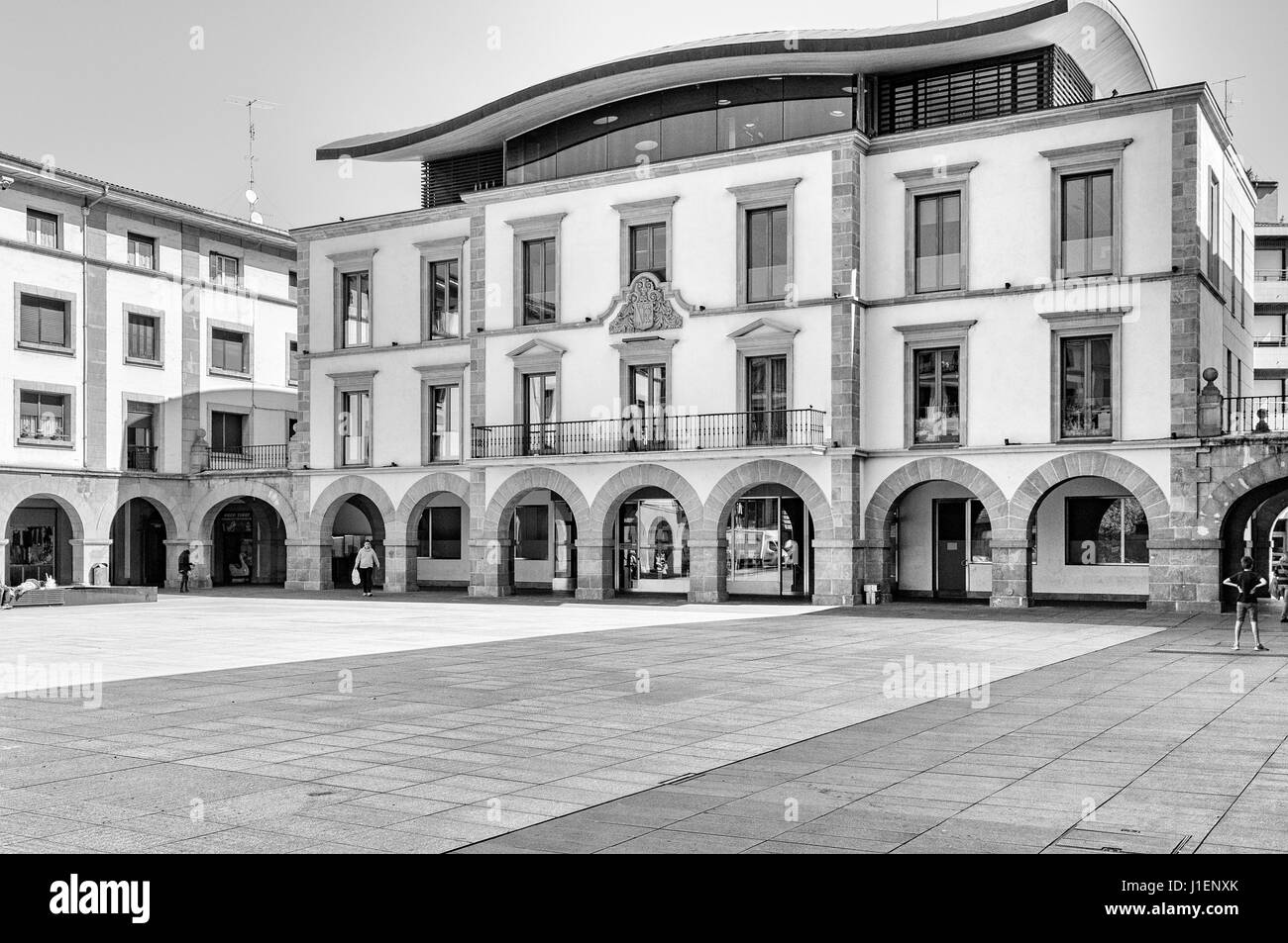 Town hall of the town of Amorebieta-Etxano.en in the province of Bizkaia, Basque Country, Spain. Stock Photo