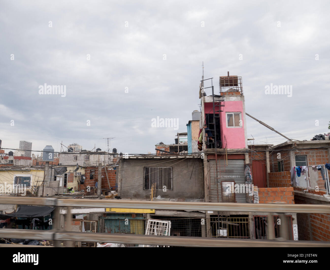 BUENOS AIRES DECEMBER 01 View of slums of Buenos Aires called Villa
