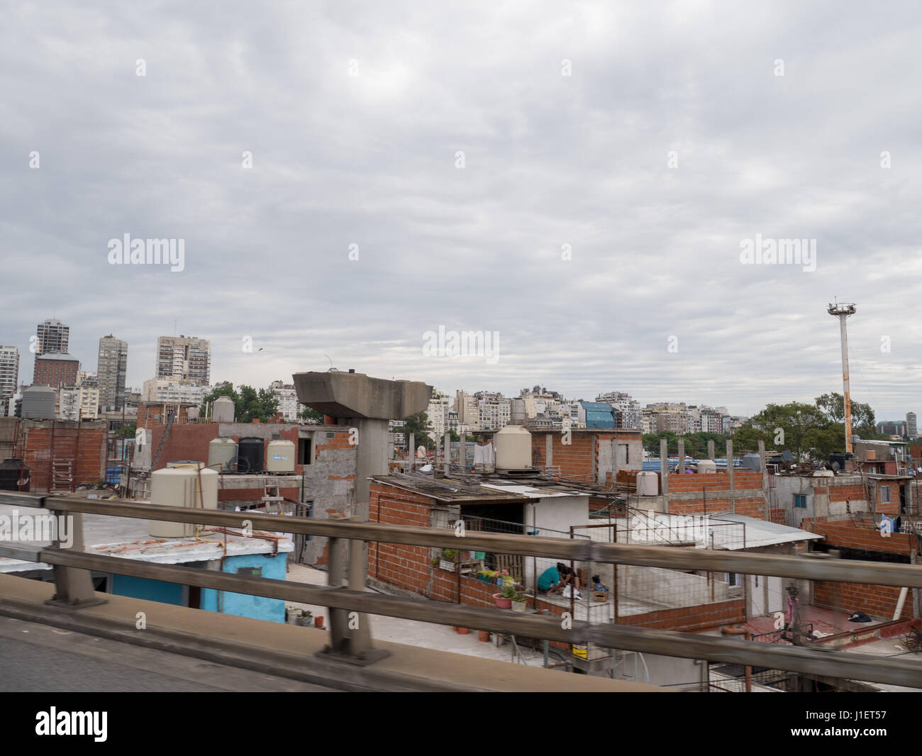 BUENOS AIRES DECEMBER 01 View of slums of Buenos Aires called Villa