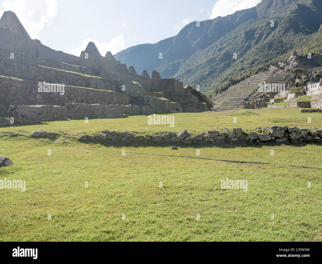 Central Square at The inca city of Machu Picchu in Peru Stock Photo - Alamy